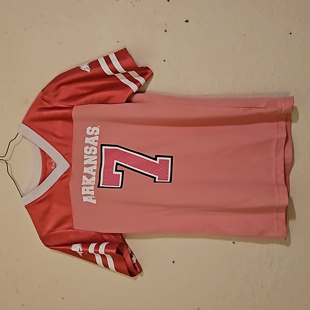 Arkansas Girls Pink Bling Jersey
